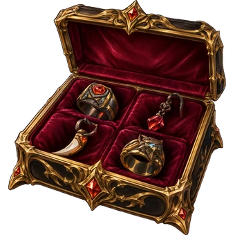 The new PvP jewellery in its case